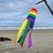 In the Breeze Rainbow Column 24 Inch Windsock - Colorful Hanging Decoration - Red, Orange, Yellow, Green, Blue and Purple Taffeta Material